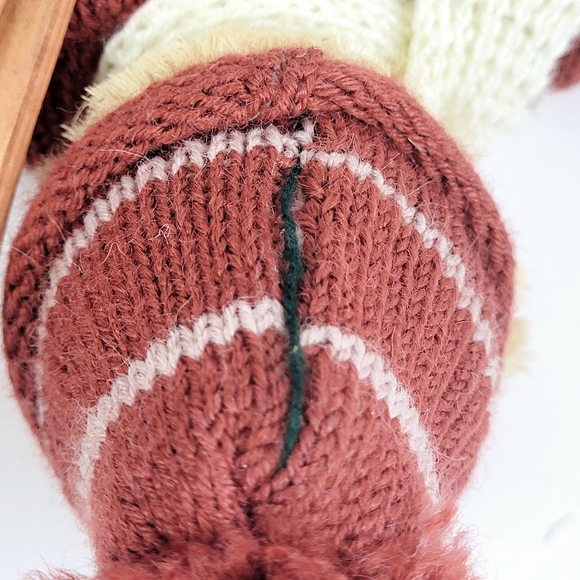 Springford Boy Girl Cloth Doll 13"~Porcelain Head Hands~Wood Snow Skis - Picture 8 of 8